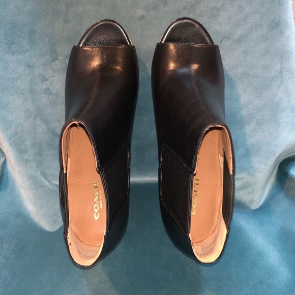 Coach black leather booties. - Picture 4 of 5